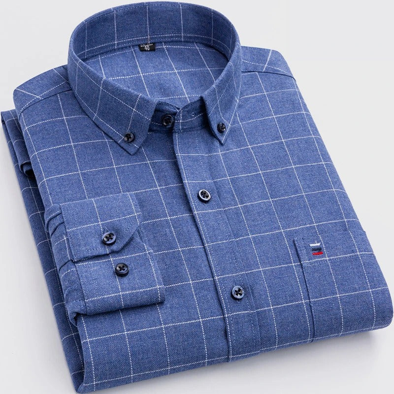 Liam | Stylish Checkered Button-Down Shirt For Men