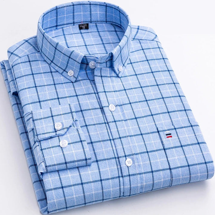 Liam | Stylish Checkered Button-Down Shirt For Men