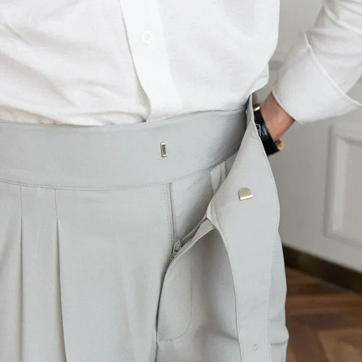 Lincoln | Pleated High-Waist Trousers For Men