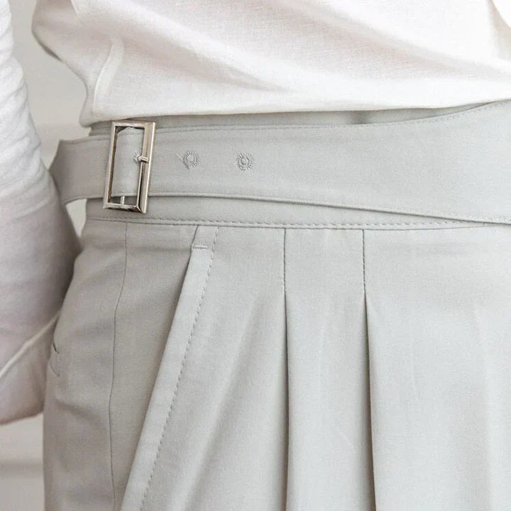 Lincoln | Pleated High-Waist Trousers For Men